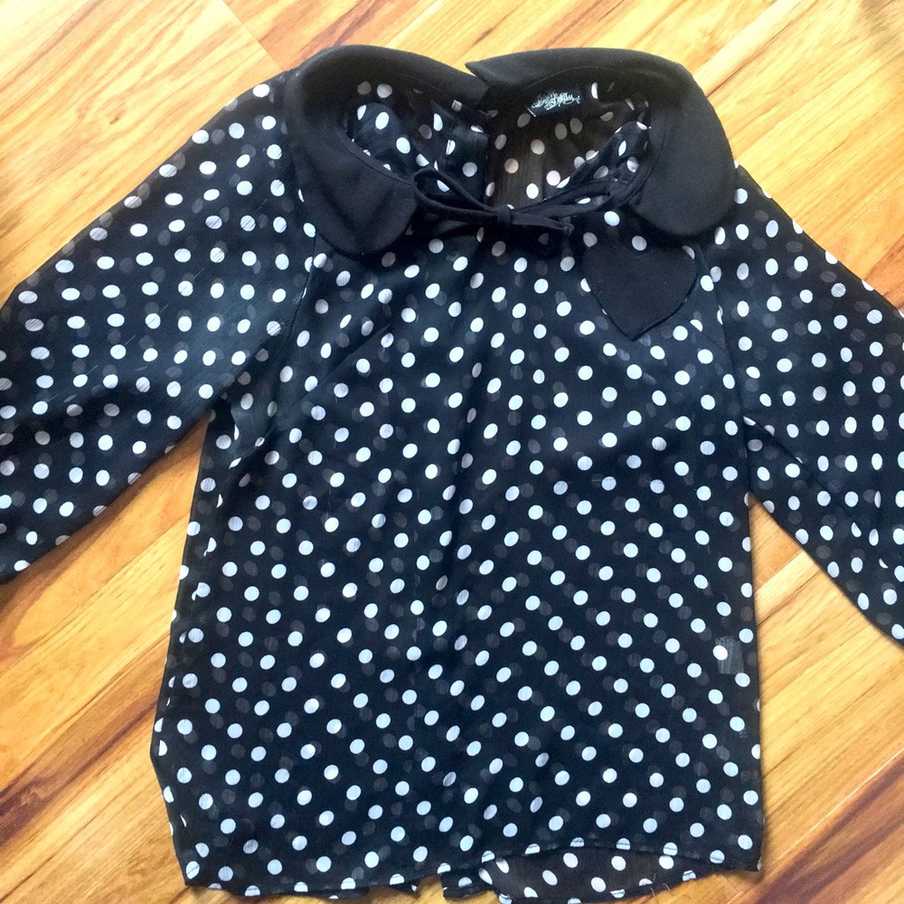 Rockabilly Peter Pan Sheer Blouse